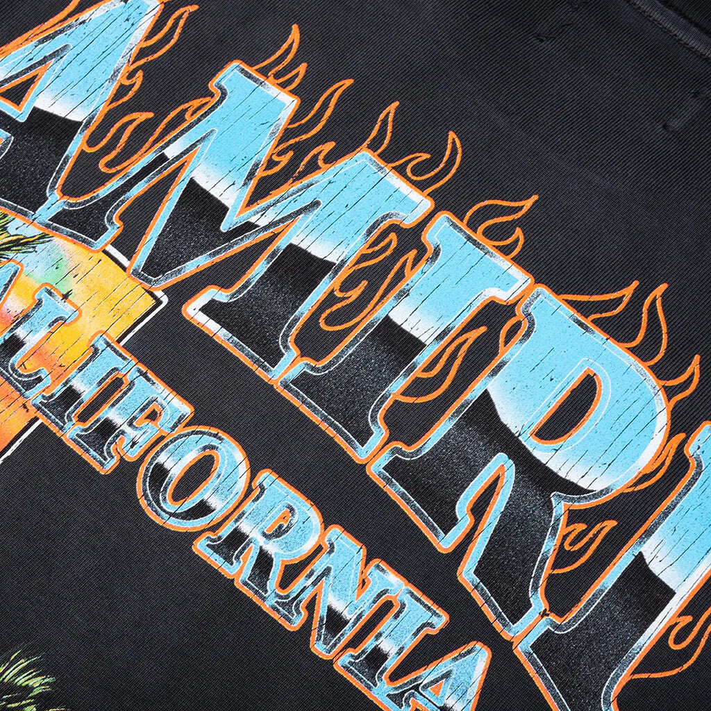 Amiri Sunny Place Oversized Tee Black