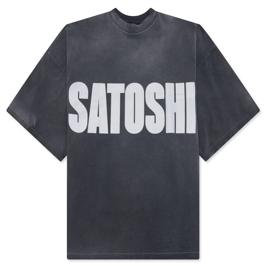 Jumbo Font Oversized Tee Vintage Black