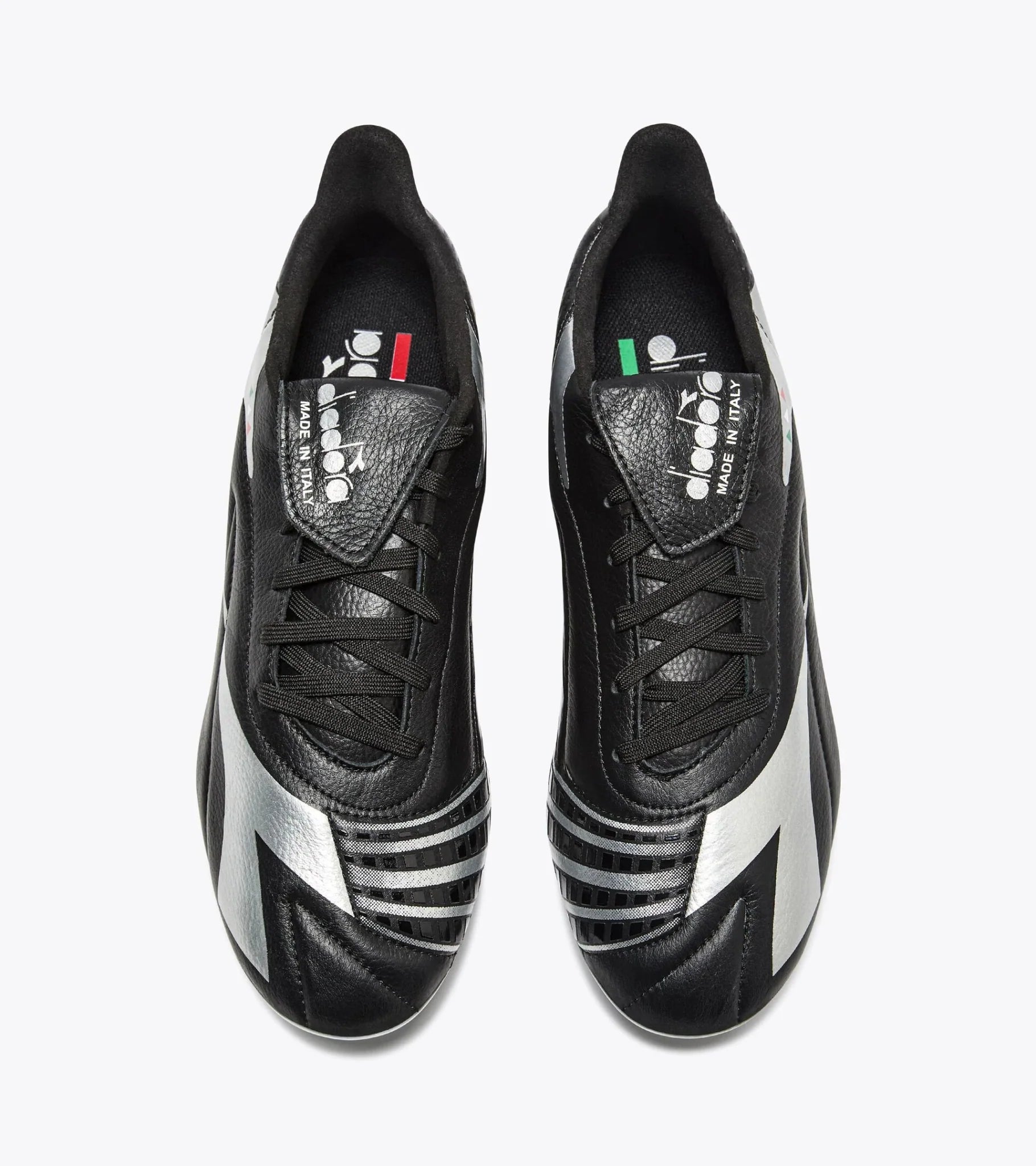 Diadora Maximus Elite ITA T SLX FG Firm Ground Soccer Cleats Black Silver
