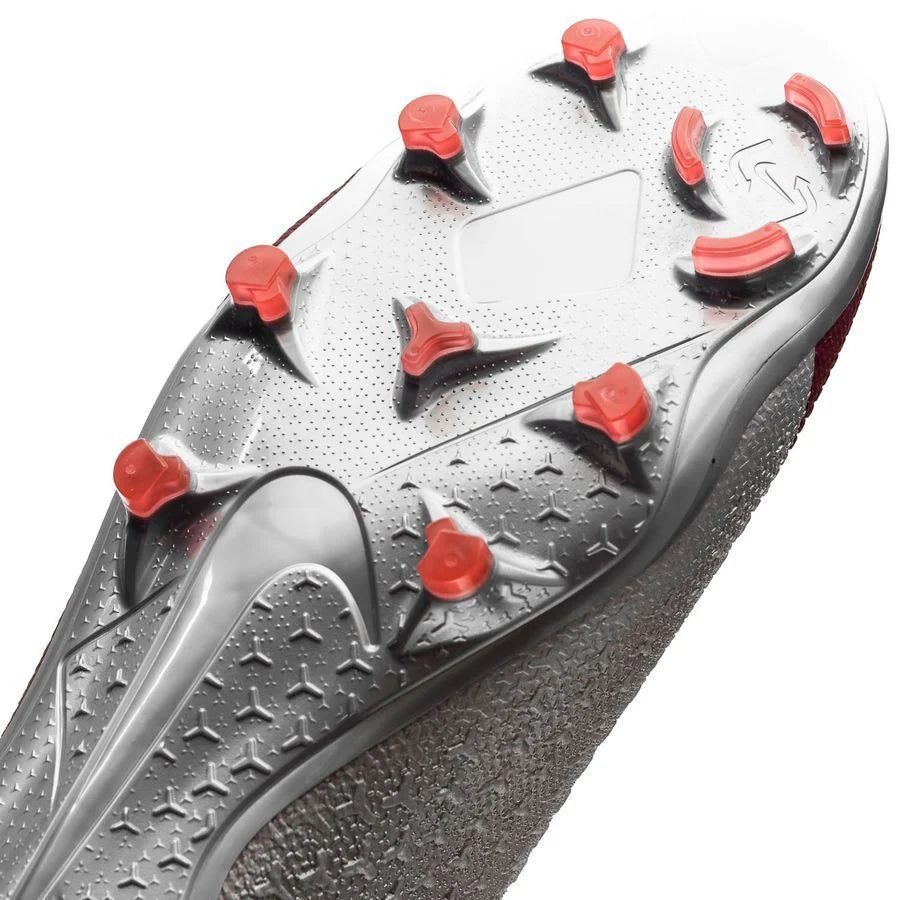 Nike Phantom Vision Elite DF FG Firm Ground Mens Soccer Cleats Rising Fire Red Dark Grey Bright Crimson