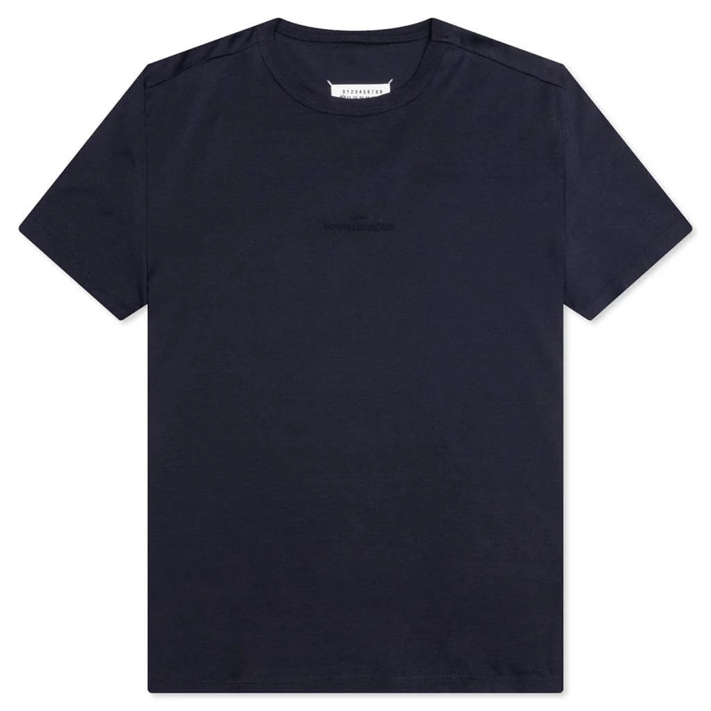 Upside Down Logo T Shirt Blue Tonal Embroidery