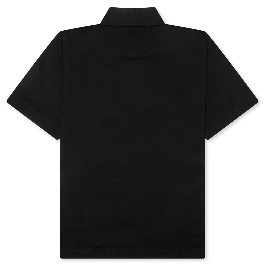Polo in Cotton With 4G Detail Black