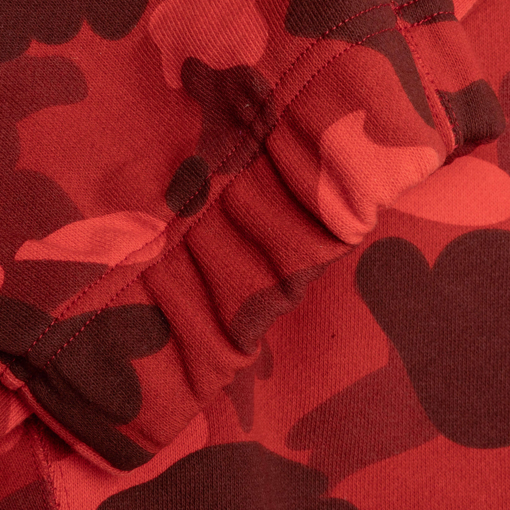Color Camo Wide Fit Sweat Pants Red