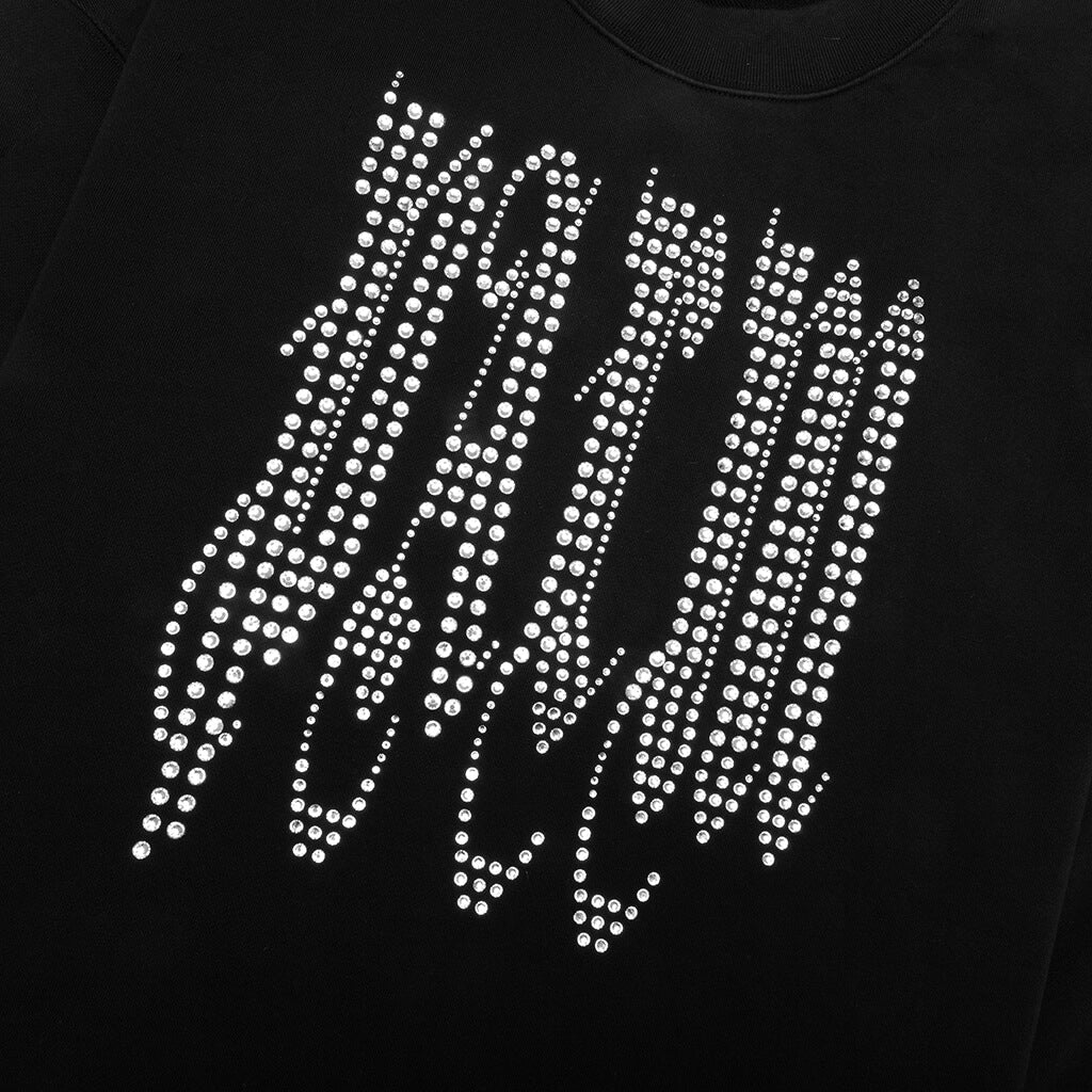 New Gothic Studded Crew Black Silver