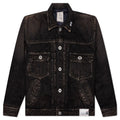 Puffer Denim Jacket Black