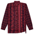 Ribbon Wide Over Dye Flannel Shirt Red