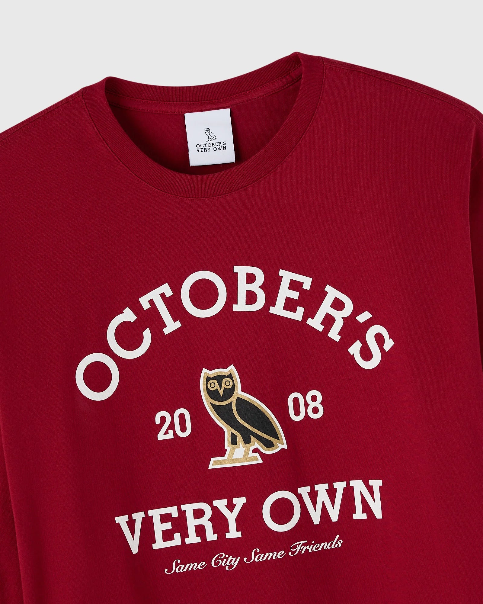 Collegiate Long Sleeve Tee Deep Red