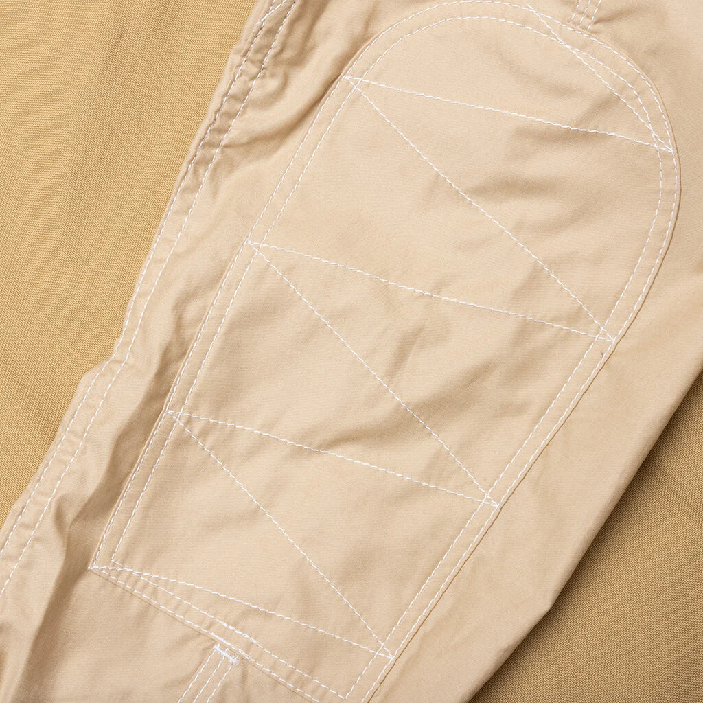 Two Tone Button Up Shirt Beige