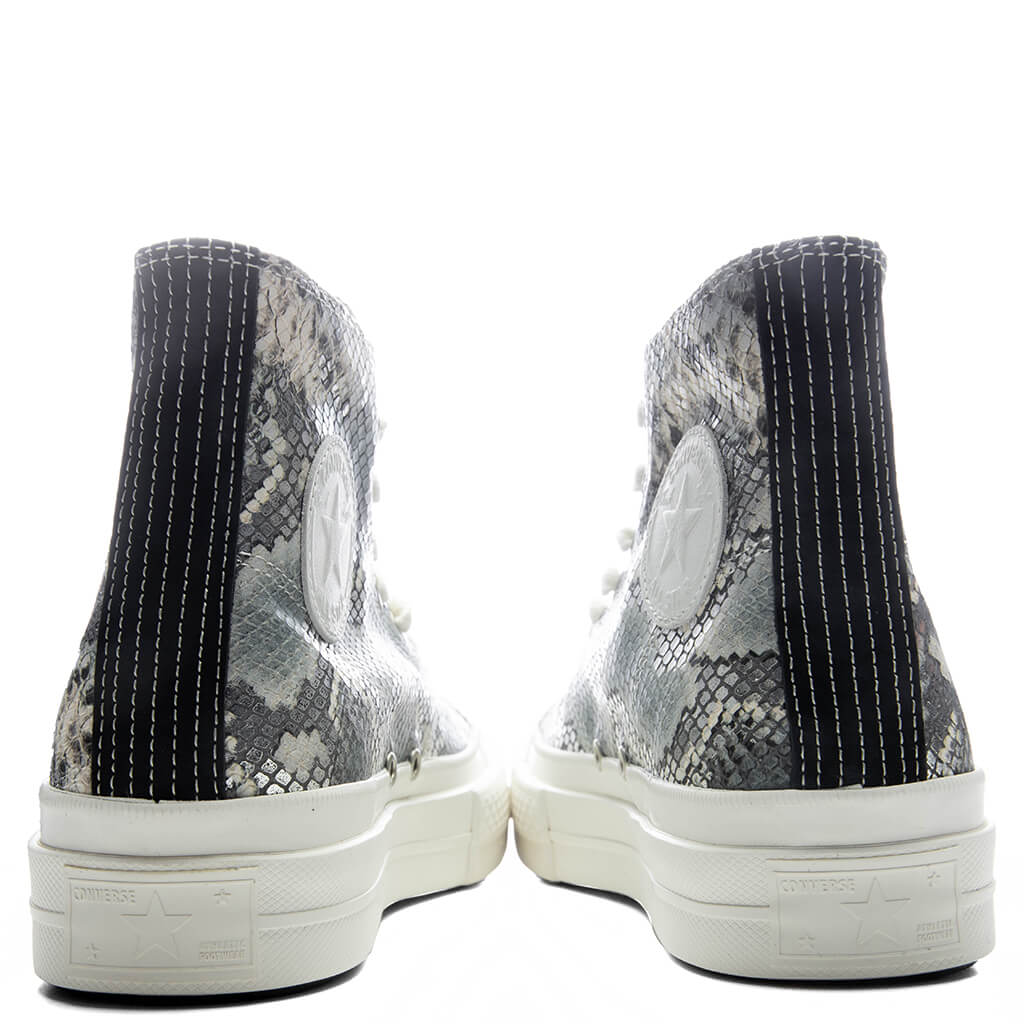 First String Chuck Taylor All Star Silver Black Snow White