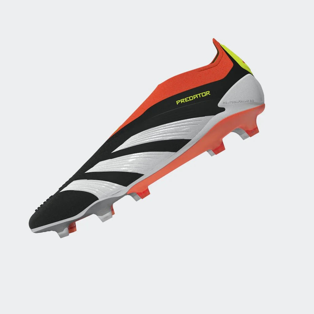 adidas Predator Elite Laceless FG Firm Ground Soccer Cleats Black White Solar Red
