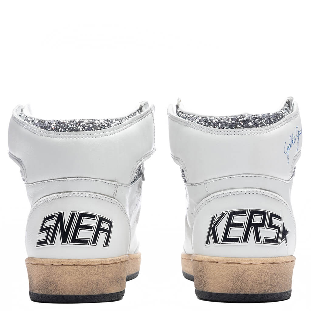 Womens Sky Star Sneakers White Silver