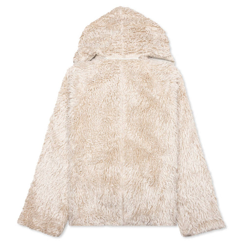 Shaggy Fleece Faux Fur Jacket Glass