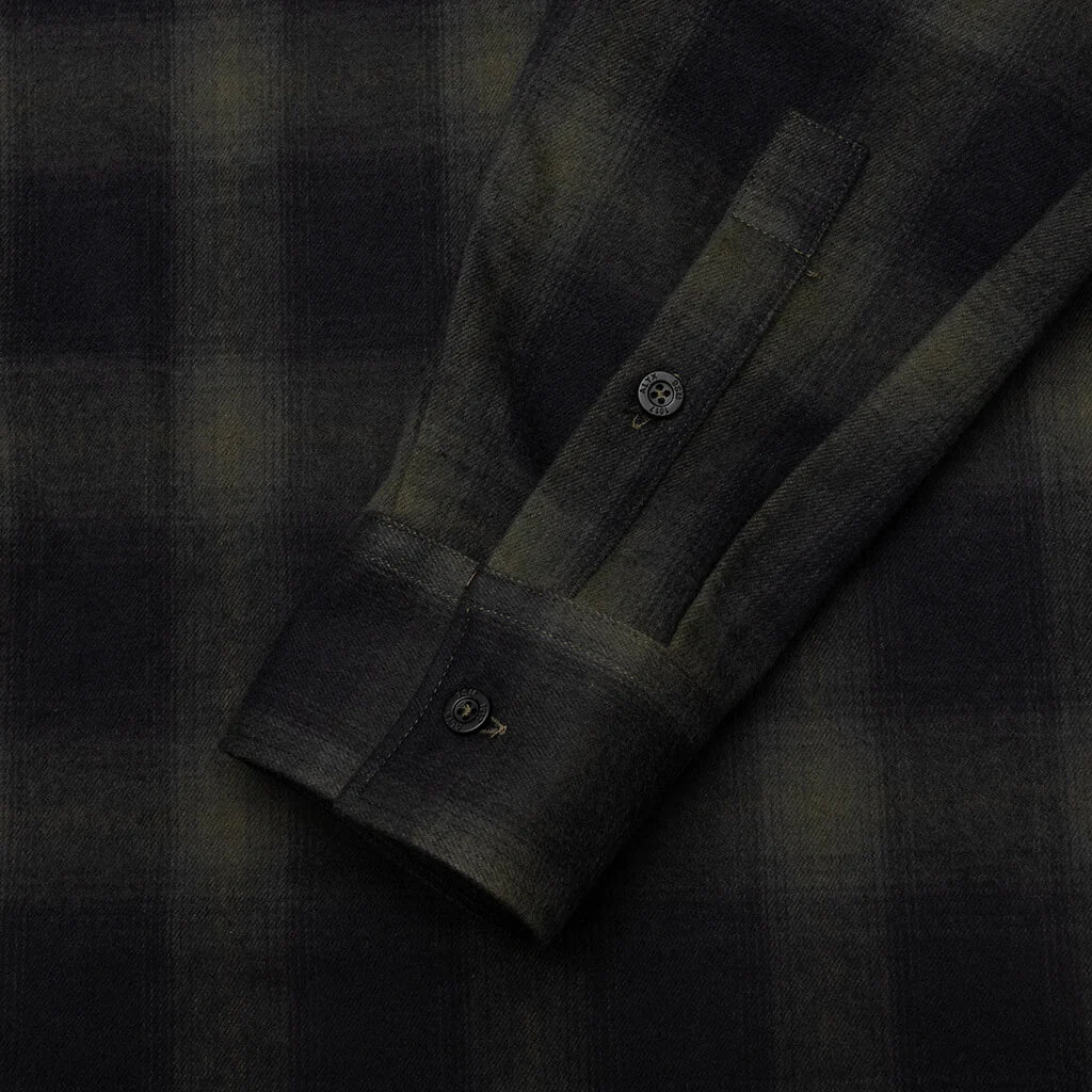Graphic Flannel Shirt Military Green