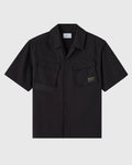 Linen Ripstop Camp Shirt Black