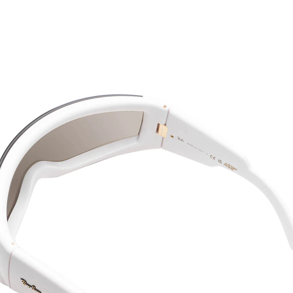 Ray Ban x AAP Rocky Ultra Wrap 002 White Brown Mirror Gold