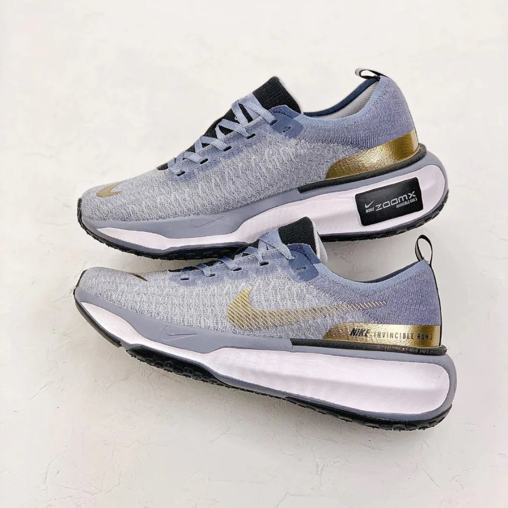 Nike Invincible Run 3 Azul Dourado