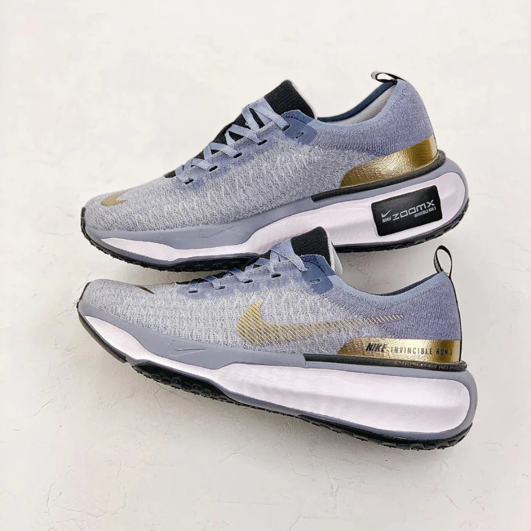 Nike Invincible Run 3 Azul Dourado