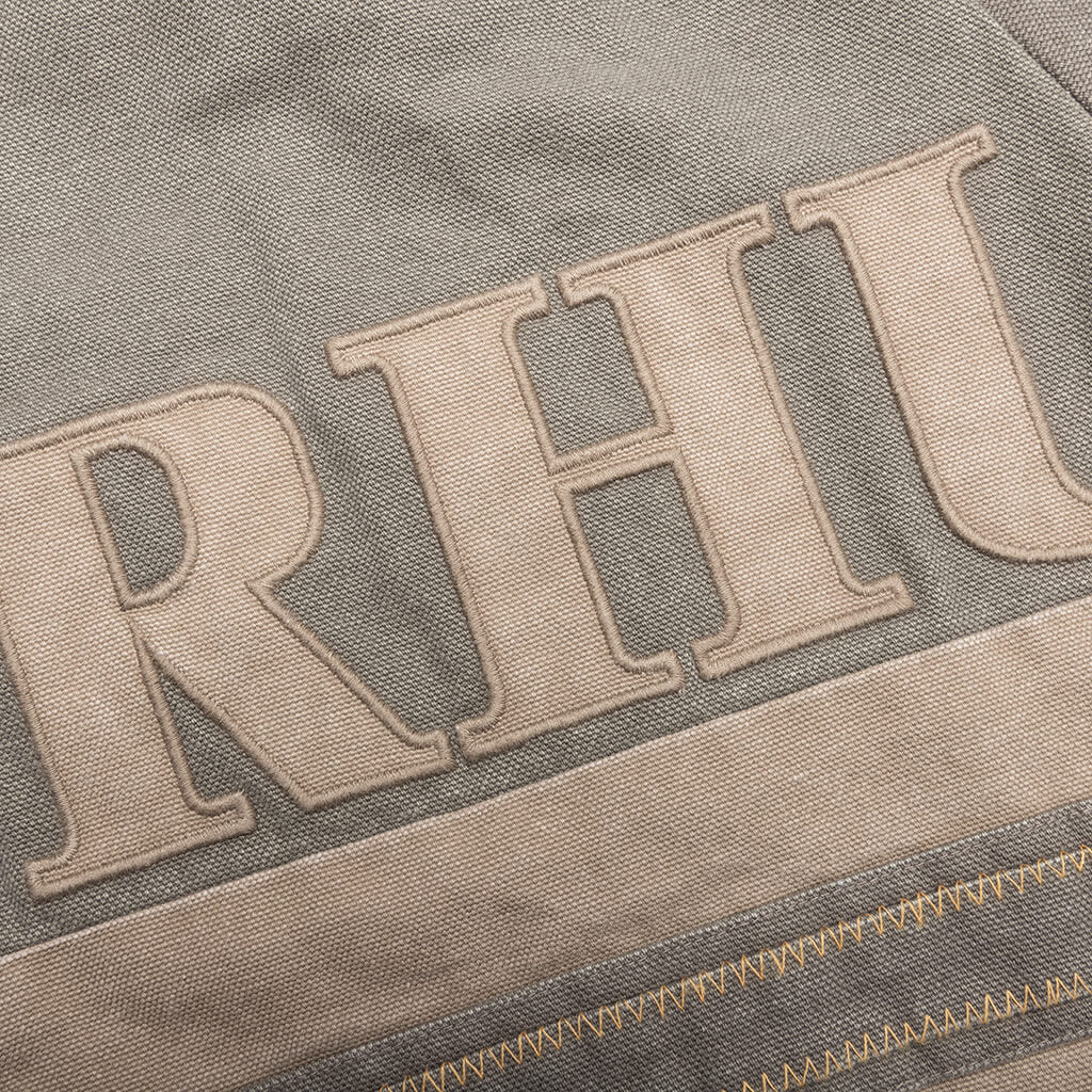 Rhude Emb Canvas Logo Short Olive Tan