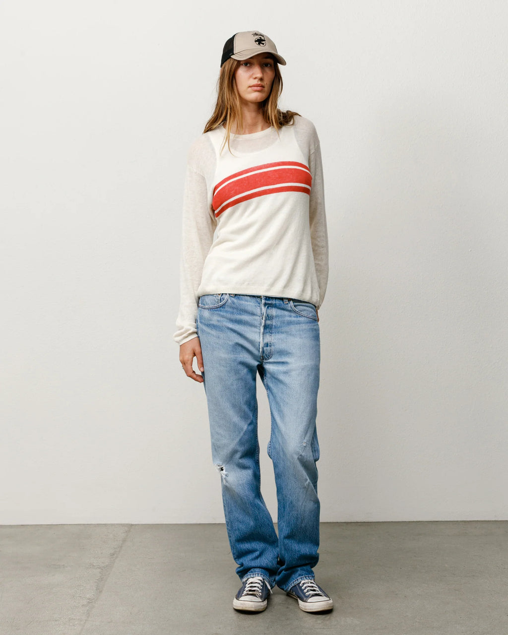 LIGHTWEIGHT STRIPED SWEATER