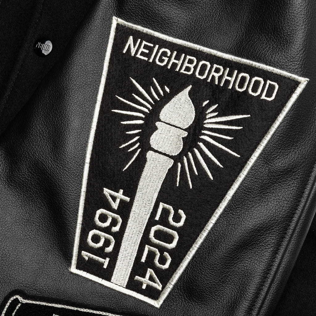 Stadium Jacket Black White