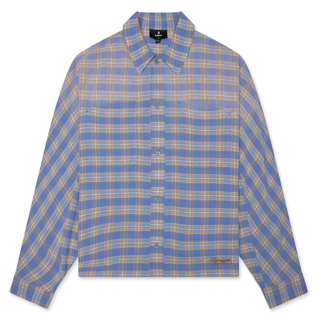 Santa Monica Flannel Drift Blue
