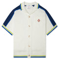 Crochet Shirt White Blue
