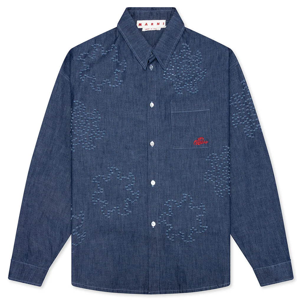 Chambray Oversized Shirt Orion Blue