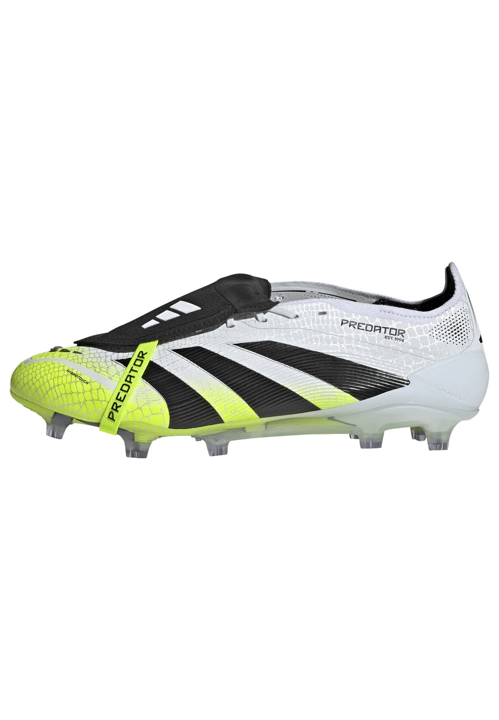 adidas Predator Elite Fold Over Tongue Firm Ground Soccer Cleats Cloud White Black Lucid Lemon
