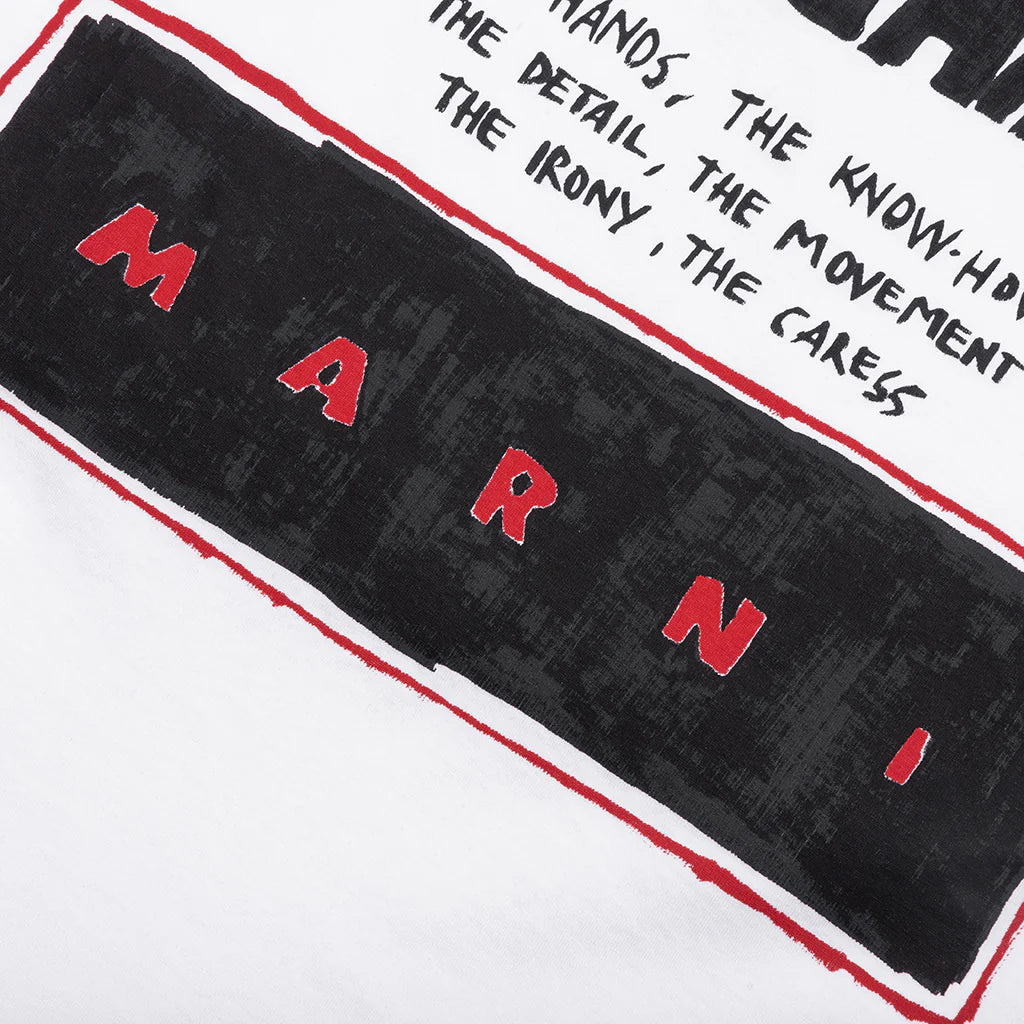 Slogan Print Organic Cotton T Shirt Lily White