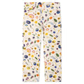 Floral Beaded Baggy Jean Pressed Flower