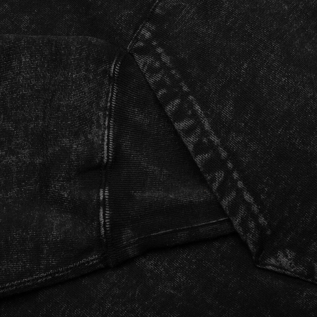Over Dye Pullover Relaxed Fit Hoodie Black