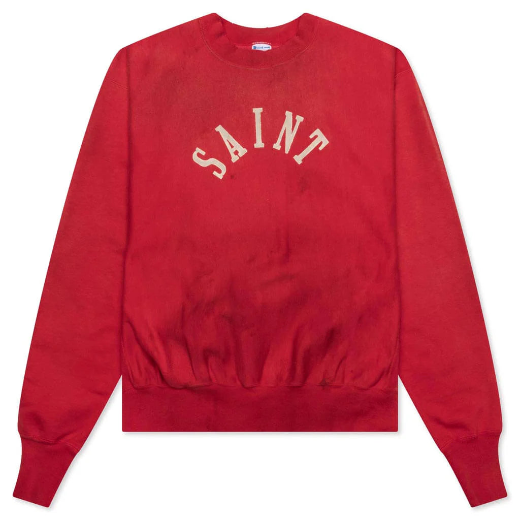 Faith Crew Sweater Red