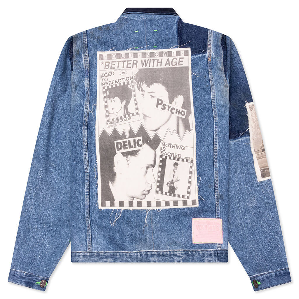 Rock City Reconstructed Denim Jacket Indigo