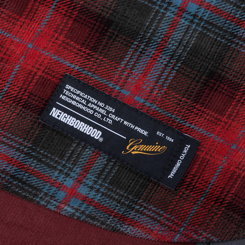 Corduroy Check Shirt L S Red