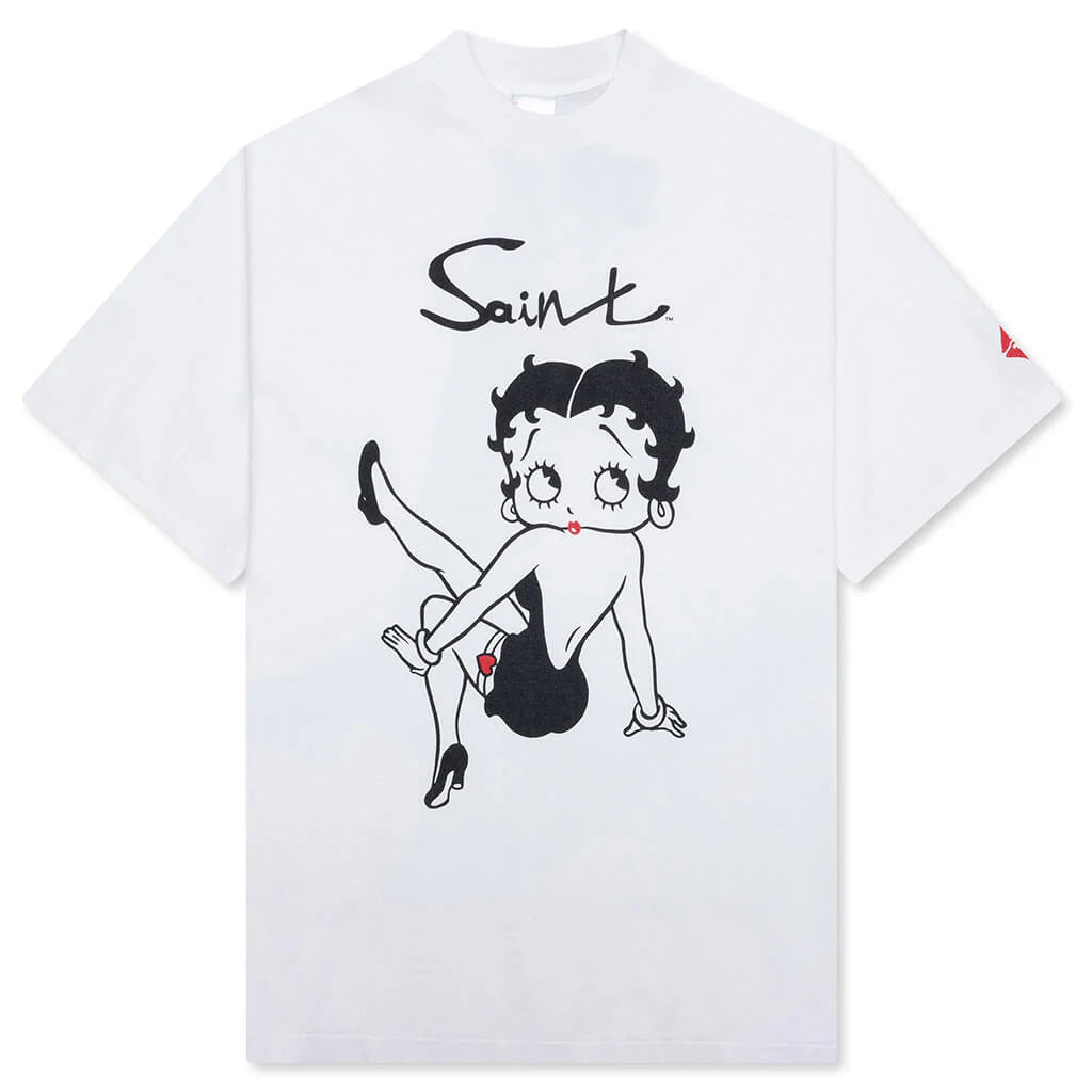 Saint M6 x Betty Boop Pose S S Tee White