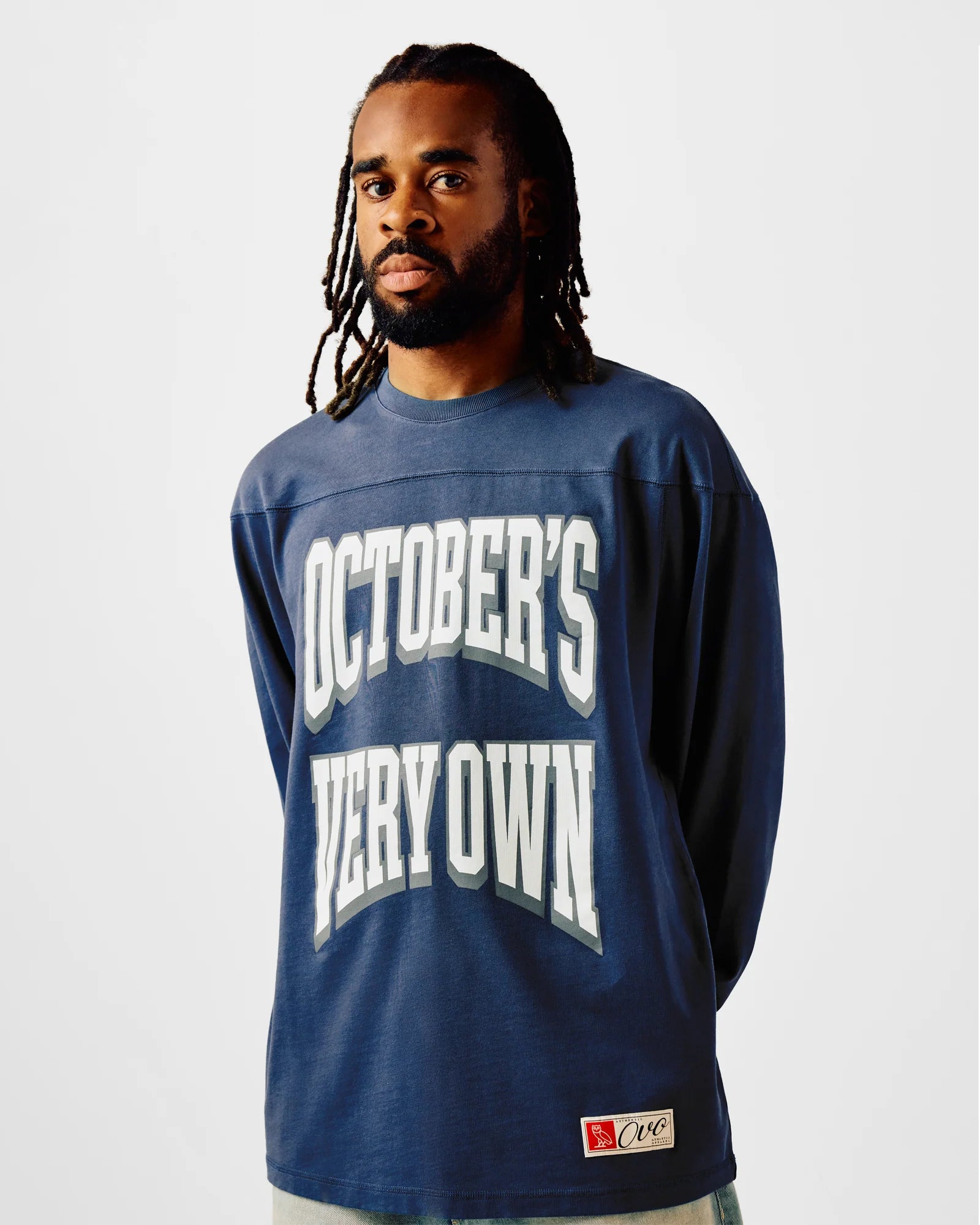 Heritage Long Sleeve Football Tee Cream