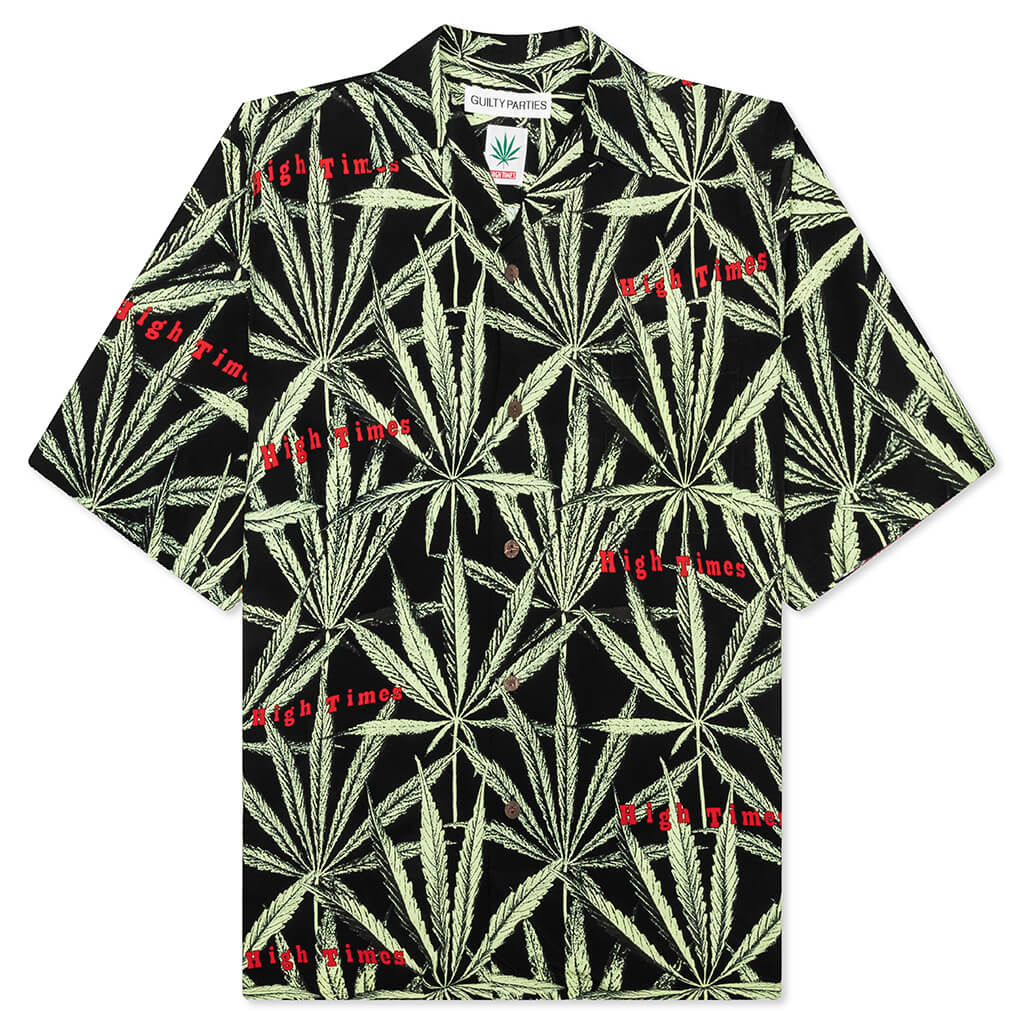 High Times S S Hawaiian Shirt Type 1 Black
