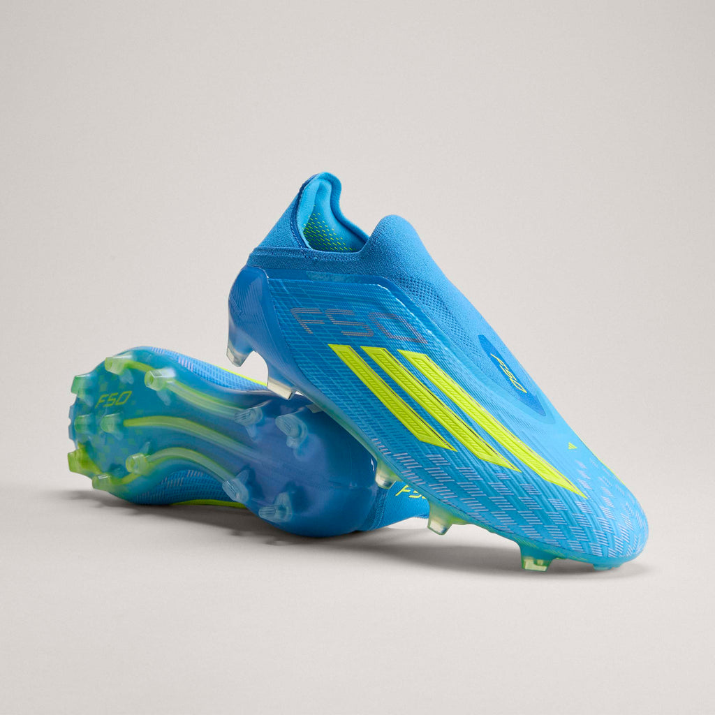 adidas F50 Elite Laceless FG Firm Ground Mens Soccer Cleats Blue Yellow Aqua