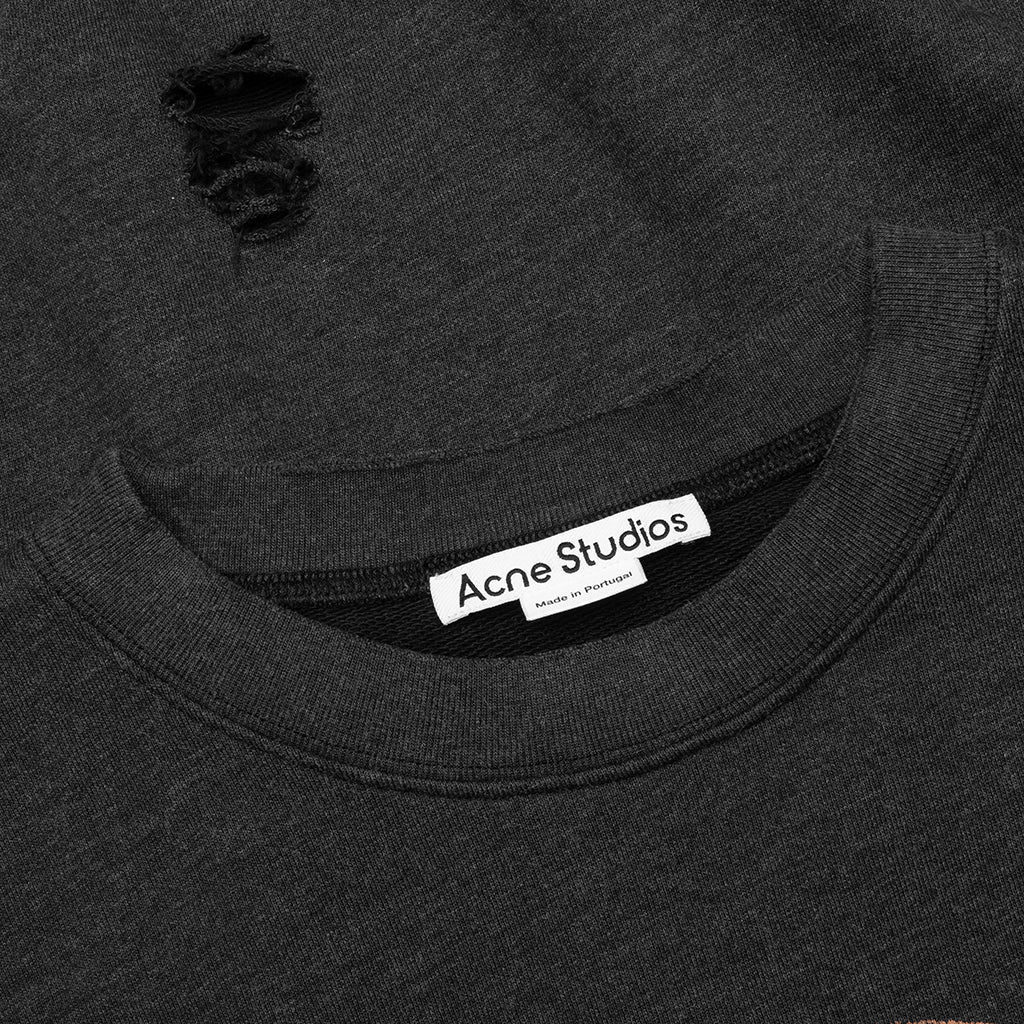 Sweater Printed Logo Black Melange