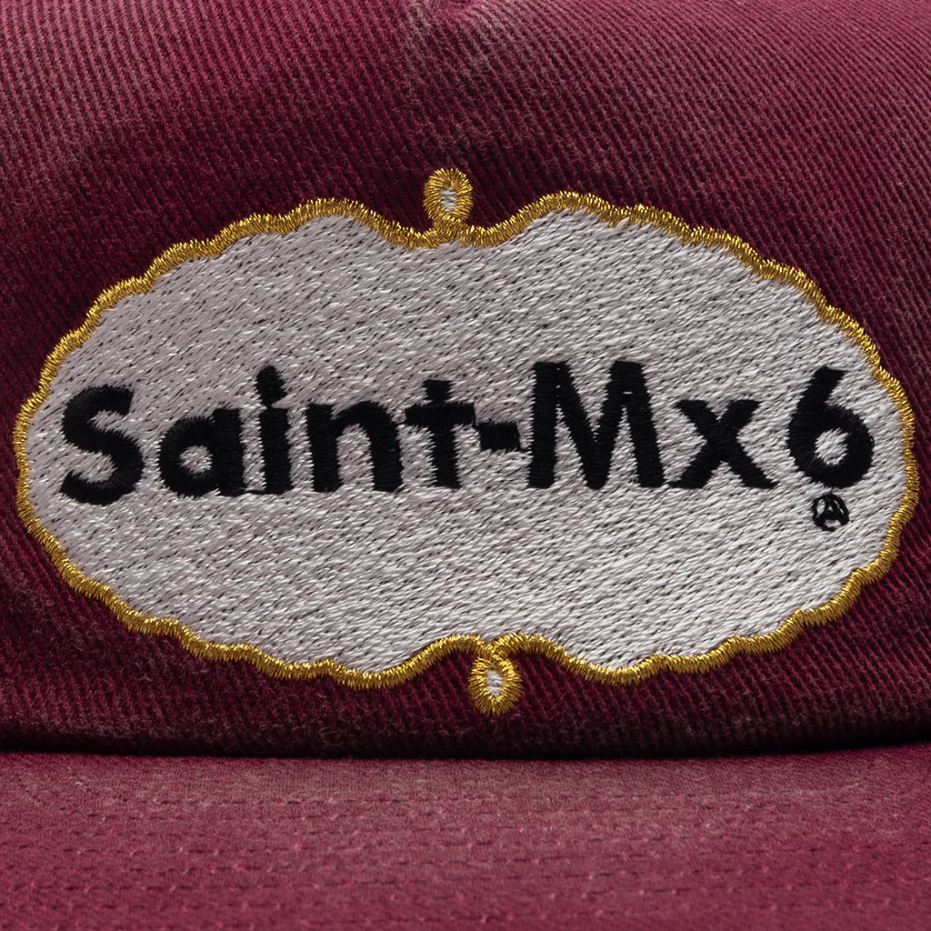 5 Panel Eat Me Cap Burgundy