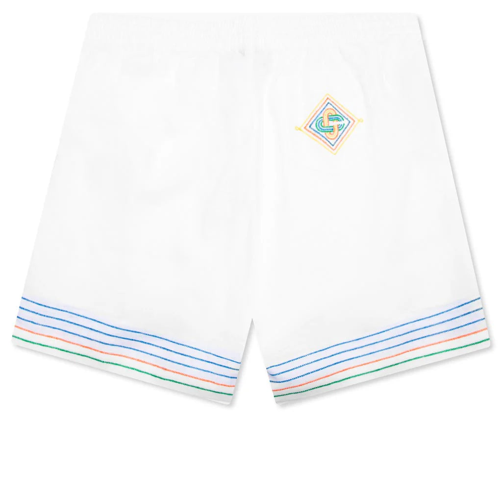 Embroidered Linen Shorts Le Fil De La Musique