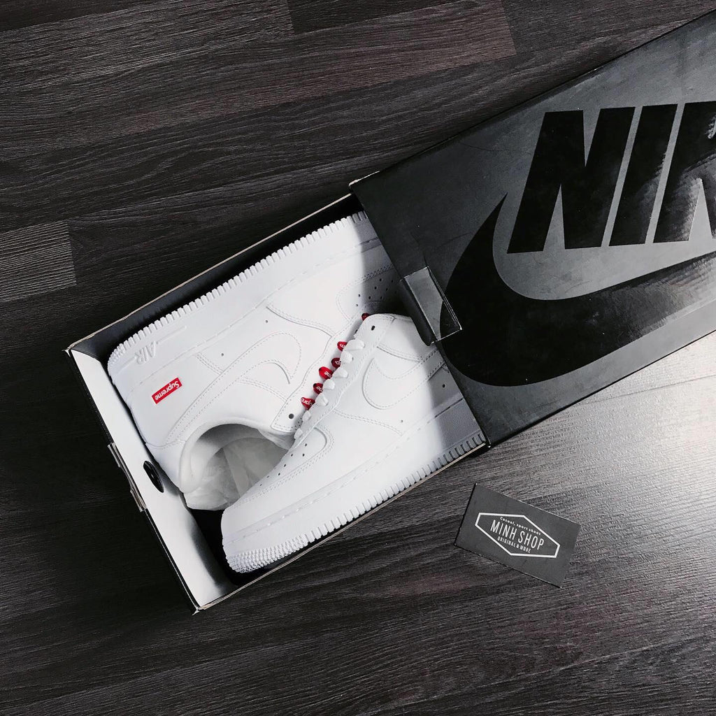 Nike Air Force 1x Supreme Low Box Logo White