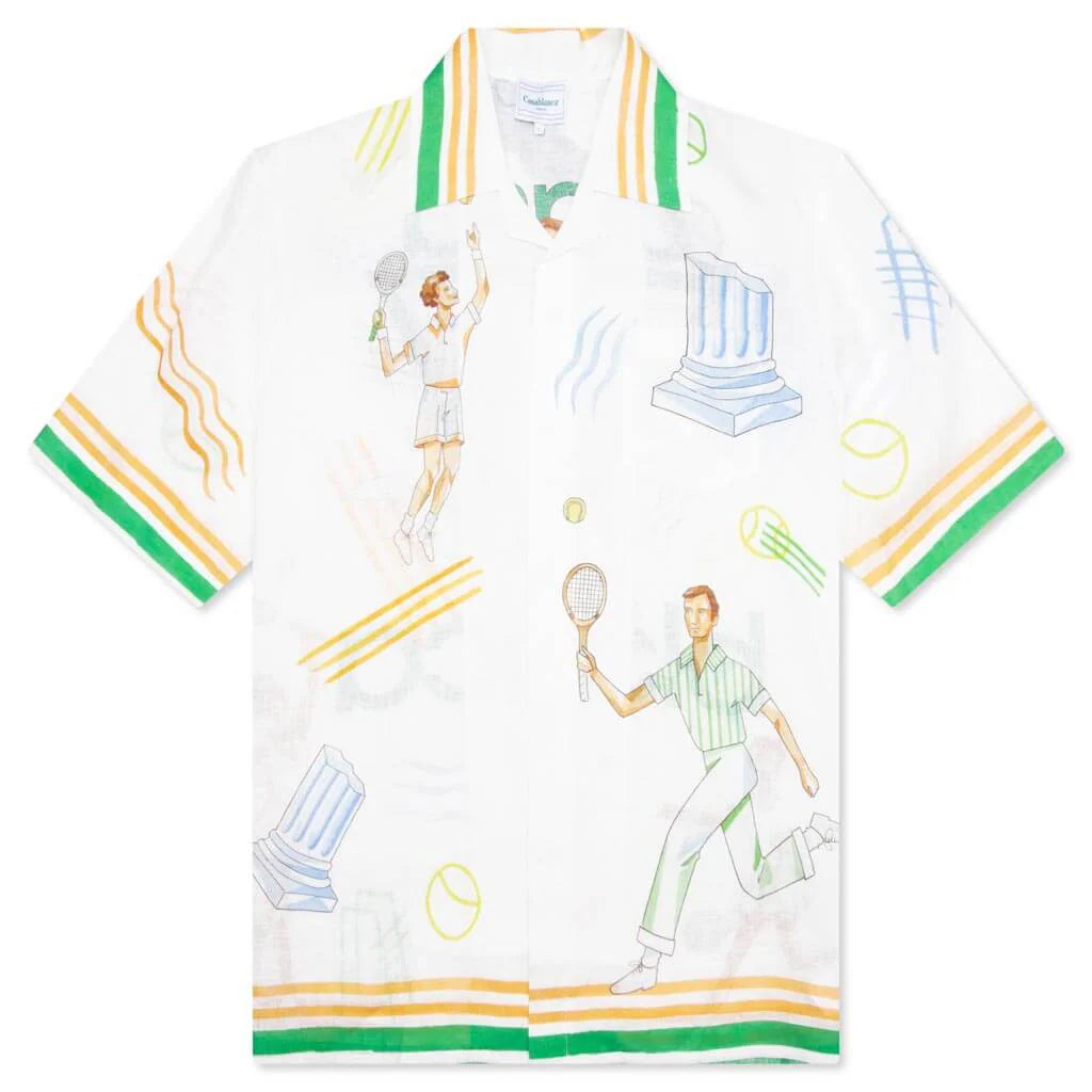 Cuban Collar S S Shirt Tennis Play Icon