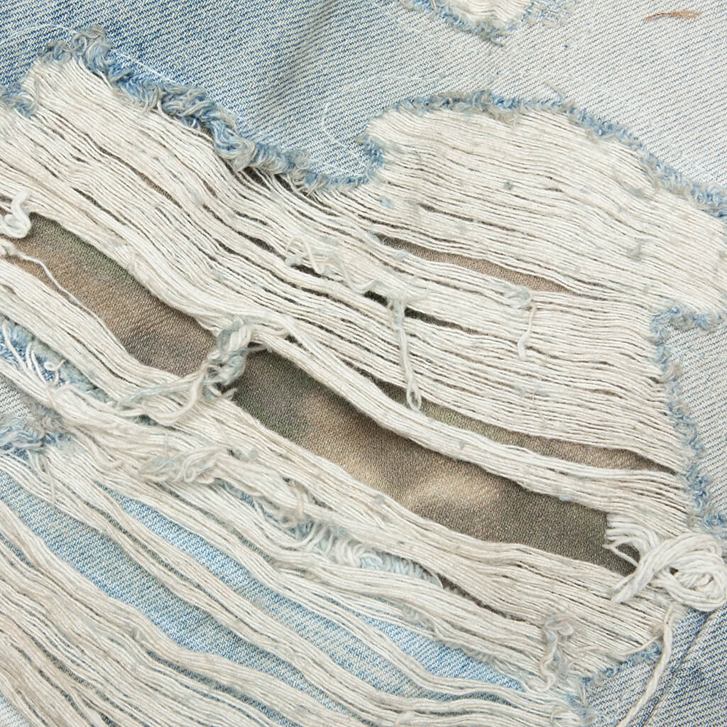 Repaired Boot Cut Jean Mist Indigo