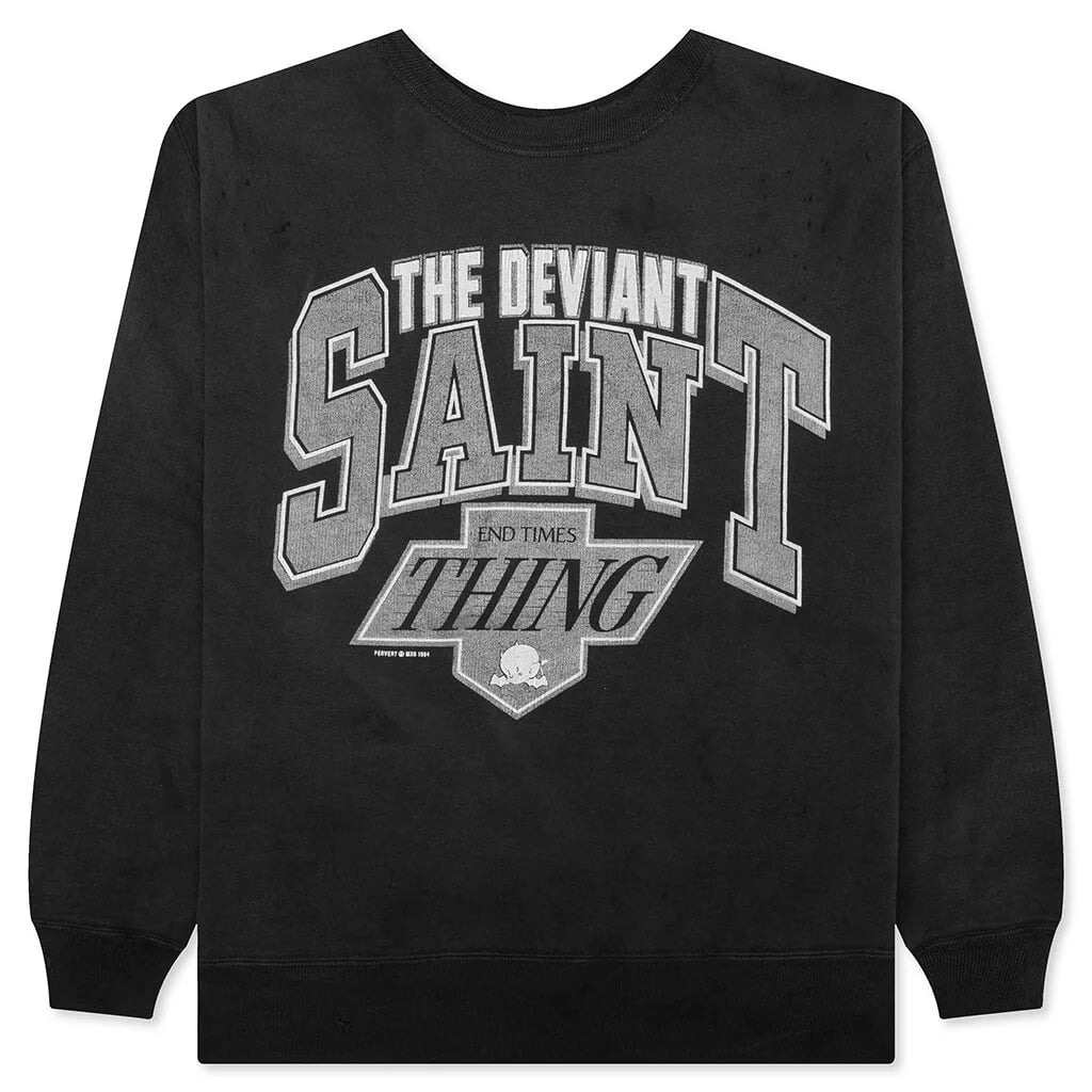 The Deviant Saint Crewneck Black