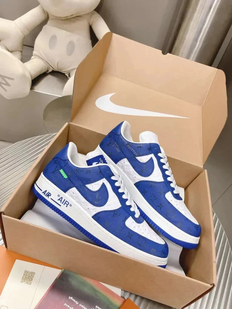 Louis Vuitton x Nike Air Force 1 Low By Virgil Abloh White Blue