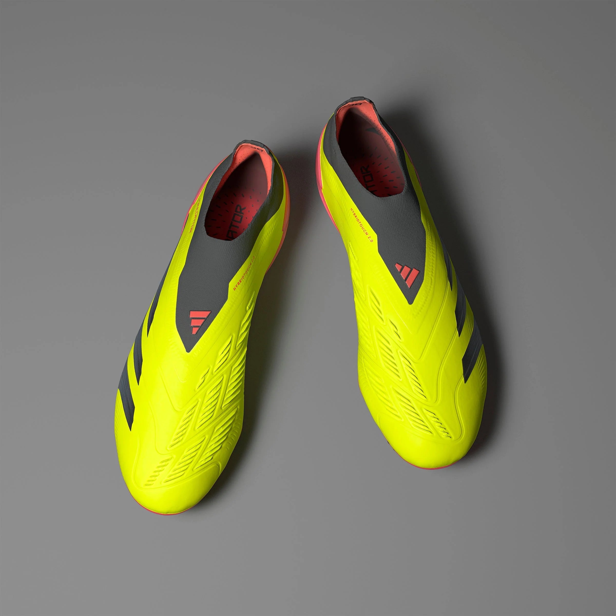 adidas Predator Elite Laceless FG Laceless Firm Ground Soccer Cleats Solar Yellow Black Solar Red