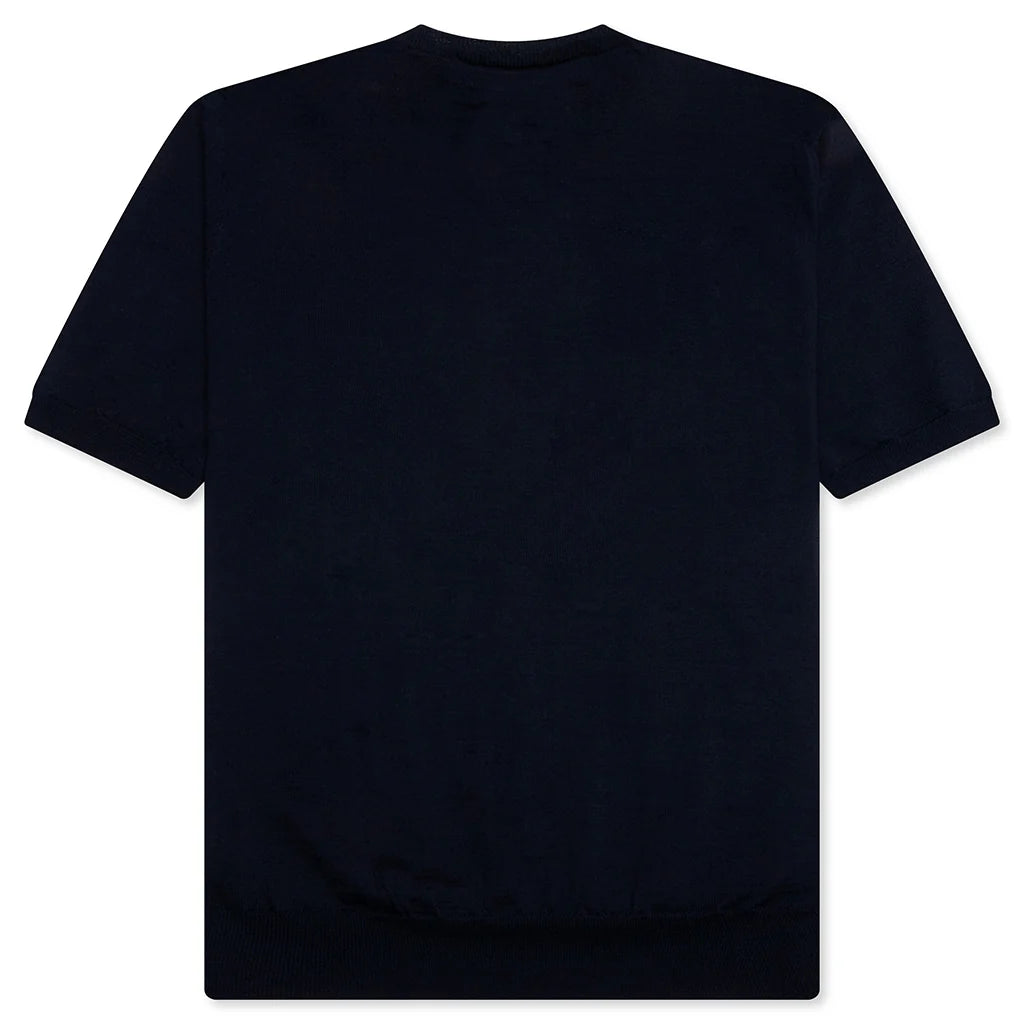 Red Emblem S S V Neck Sweater Navy