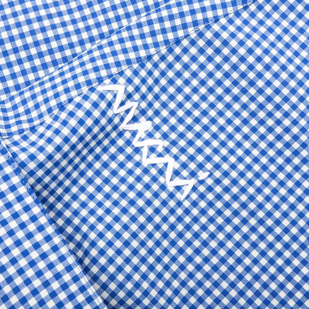 Checked Wool Shirt Blue White