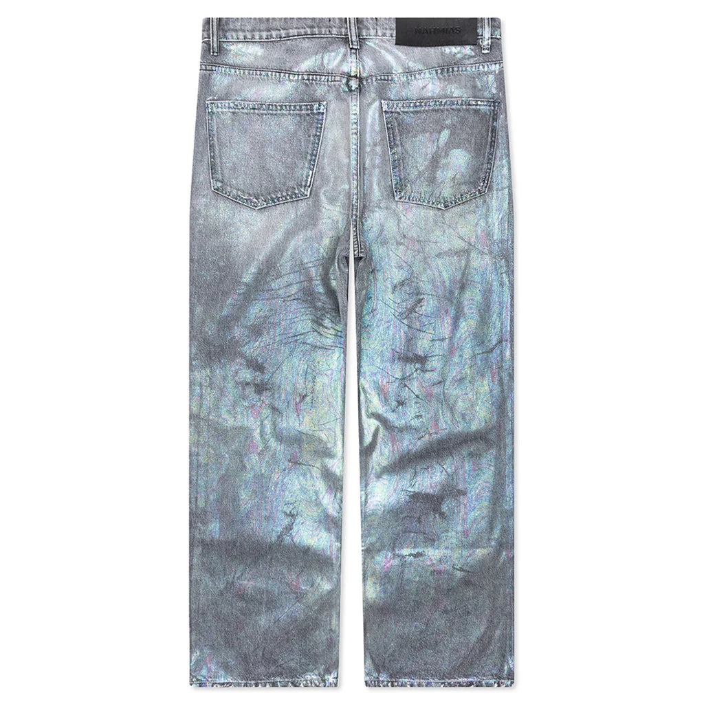 Oil Spill Baggy Jean Charcoal Wash